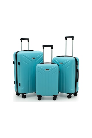 Petra Üçlü Lüx Abs Valiz Seti Mavi