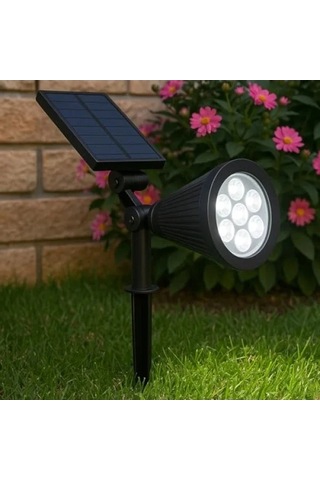 Güneş Enerjili 7w Led Bahçe Aydınlatma Lambası Açık Lacivert