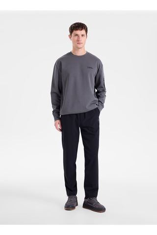 National Geographic N6wm-swt4150 Antrasit Erkek Bisiklet Yaka Baskılı Relaxed Süprem Sweatshirt