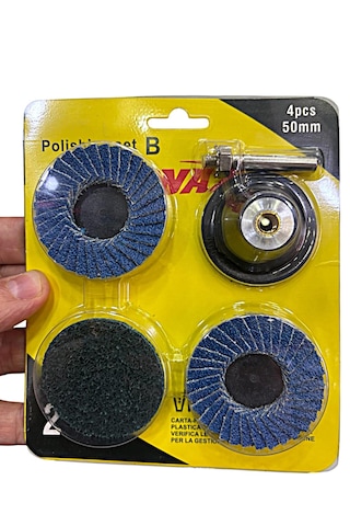 4 Parça Pimli Flap Zımpara Seti