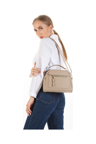 Adelina Bags Kadın Günlük Çapraz Askılı Taba Ve Vizon El Ve Omuz Çantası 2 Adet Vizon