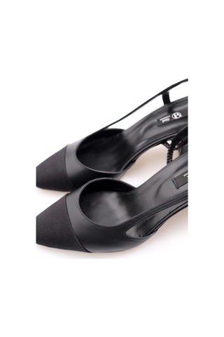 5in1Canpolat Siyah Slingback Topuklu Ayakkabı 401-siyah Siyah
