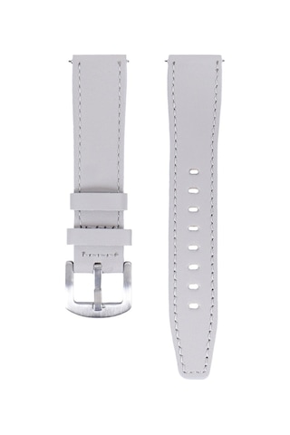 Fro Lw38-43 20 Mm Hakiki Deri Düz Krem Kordon Silver Toka