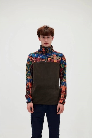 Bad Bear Mirage Half Zip Erkek Haki Sweatshirt Çok Renkli