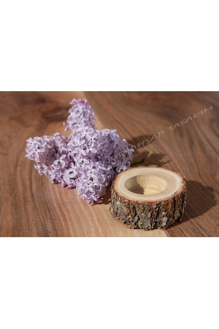 Nurahşap Dilim Kütük Mumluk