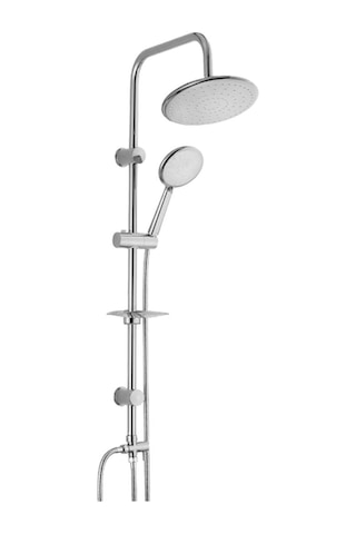 Newarc Domino Duş Ünitesi + Banyo Bataryası Set 440615-971511 Krom