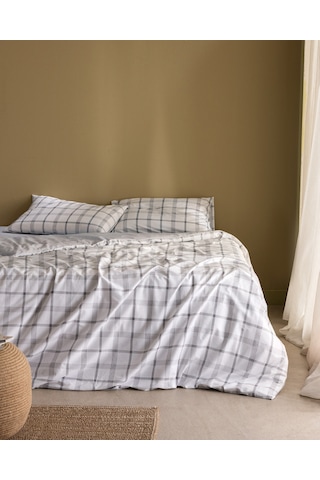 Madame Coco  Aluin King Size Ranforce Baskılı Nevresim Takımı Nt0000000312 Gri