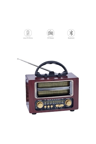 Bluetooth Hoparlör Nostaljik Radyo Speaker Ns02