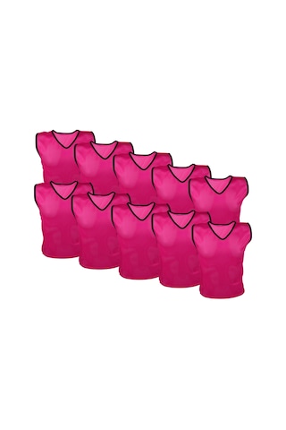 FOREAK Pembe 10 Adet Fileli Lüks Antrenman Yeleği Çocuk Çok Renkli
