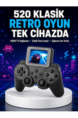 Shnstore 2025 A Kalite S10 Gamepad 520 Oyunlu Tv Bağlantılı Retro Atari Konsolu Yeni Nesil Shntknd0720