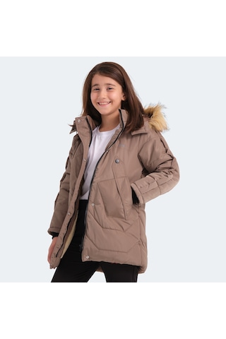 Slazenger CAMRON Çocuk Kapüşonlu Bej Mont & Kaban
