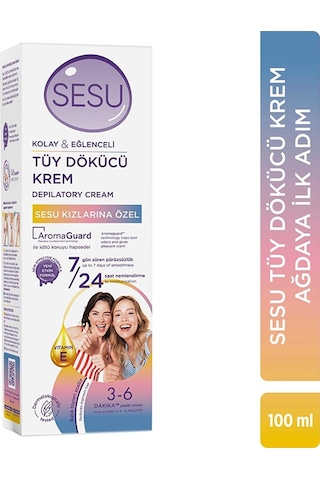 Sesu Tüy Dökücü Krem 100ml Sesu Kızlarına Özel