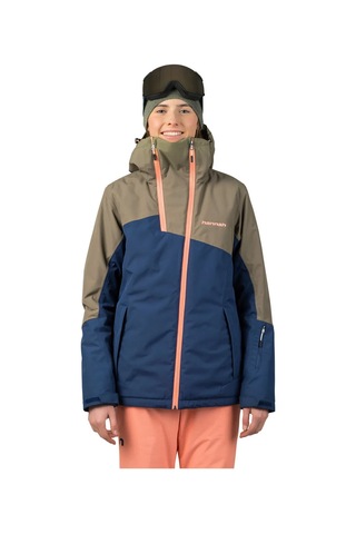 Hannah Maky Col Kadın Outdoor Mont 10036116hhx.01 Burntind Burntolive/moodindigo Yeşil - İndigo