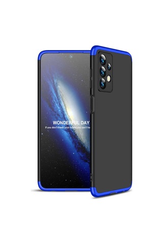 Samsung Uyumlu Galaxy A13 4g Kılıf Zore Ays Kapak Siyah-Mavi