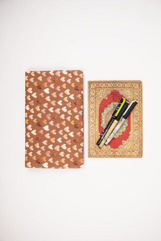 Kitap Kılıfı Kumaş Kitap Koruyucu A5 Defter Ve Kitap Uyumlu Kahverengi/desenli