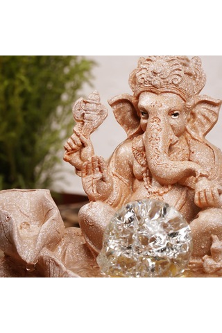 Zen Ganesha Temalı Beyaz Su Şişesi