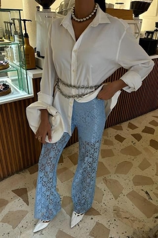 Munn Collection İçi Astarlı Dantel Pantolon 0081 Mavi