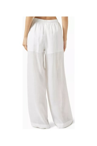12storeez Ramie Relaxed Fit Pants, Hafif Ve Astarlı Yazlık Rahat Pantolon Beyaz