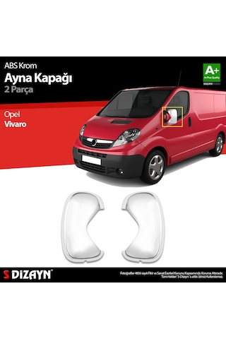 S-dizayn Opel Vivaro Abs Krom Ayna Kapağı 2 Prç 2010-2014