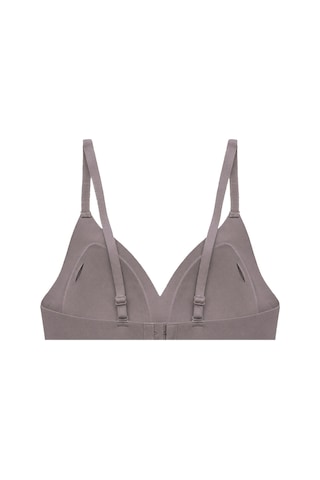 Cottonill Seamless Bra - Velour Kahverengi Lazer Kesim Balensiz Üçgen Form Dikişsiz Kadın Sütyen