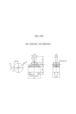 Ic-150 Toggle Switch 4p On-off Ø12mm