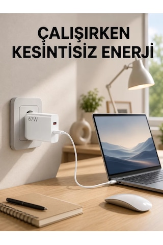 Hepsi 67 Watt Turbo Şarj Cihazı Motorola G30 G50 G60 G82 Uyumlu Yeni Nesil Najmaddin Diğer