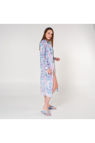 Helen Vual Plaj Gömlek Elbise Mor