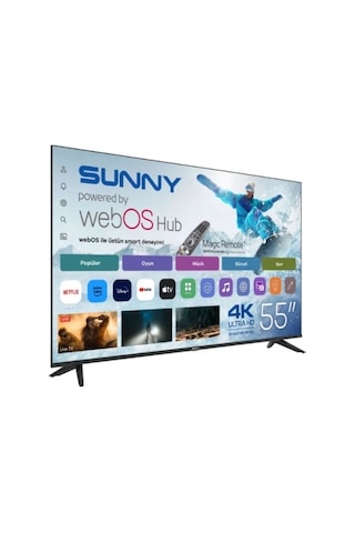 Sunny SN55QUPRL-W02M 55" 4K Ultra HD 140 Ekran Uydu Alıcılı Webos Smart QLED TV