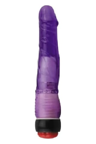 Hızlı Express Crazy Bull Vibes 18 Cm Titreşimli Mor Jel Anal Vibratör Dildo Penis