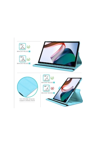 Xiaomi Redmi Pad 4gb / 6gb 128gb 10.6" Tablet Uyumlu Dönebilen Standlı Kapaklı Kılıf Kılıf
