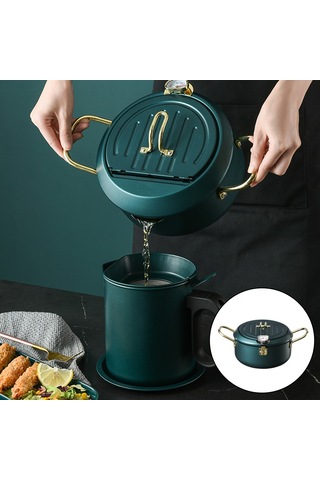 Suntek Magideal Derin Kızartma Tenceresi Japon Tempura Fritöz Tava 20cm-yeşil