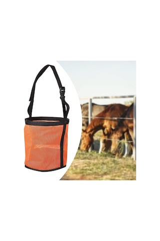 Homyl At Yem Torbası File Nefes Alabilen Turuncu Turuncu