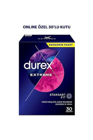 Durex Extreme 30'li Geciktiricili Ve Tırtıklı Prezervatif