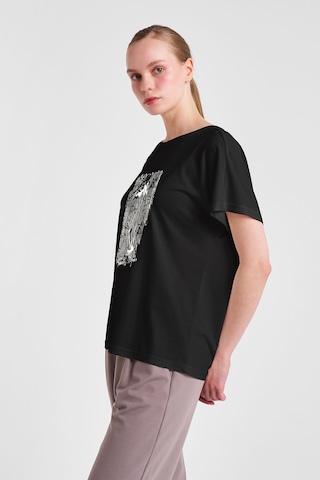 Lescon Kadın Kısa Kollu T-shirt 25n-2118 Siyah