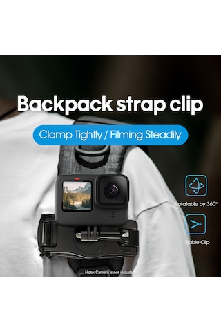 Yifomall Startrc Kamera Askı Sabitleyici Klipsi 360 Döner Abs+pom+silikon Djı Action 3/ınsta360 X3/gopro Hero 8-12 Uyumlu M5 Somun Ve Adaptör İle