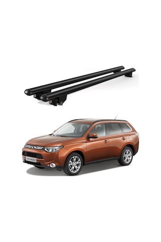 Kanca Mıtsubıshı Outlander 2013 Ve Sonrası Uyumlu Siyah Kilitli Ara Atkı 130cm Port Bagaj Tavan Barı