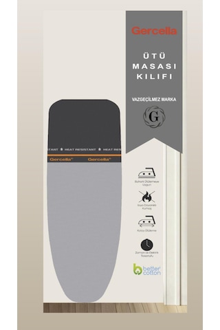 Optimum Plus Ütü Masası Bezi Örtüsü Kılıfı Gri-turuncu