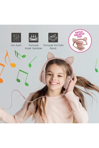 Polosmart FS78 Figürlü Kablolu Kulak Üstü Kulaklık