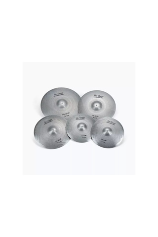 On Stage Lvcp5000 Low Volume Zil Seti Profesyonel - Sessiz Davul Pratiği Delikli Paslanmaz Çelik Yapı, %70-80 Ses Azaltma Teknolojisi, Doğal Zil Tepkisi Rebound İçerik: 14" Hi-hat, 16" Crash, 18" Crash, 20" Ride