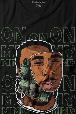 Kendim Seçtim Money Aklımda On My Mid Baskılı Tişört Çocuk T-shirt 001