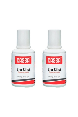 Sıvı Silici Daksil 2 Adet Cassa 18 Ml Fırçalı Sıvı Düzeltici Daksil Yazı Düzeltici Okul Ofis Büro Fırça Uçlu Daksil