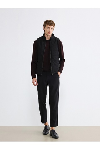Lc Waikiki Lc Waıkıkı Siyah Slim Fit Dik Yaka Erkek Yelek