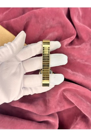 Vintage Gold Yuvarlak Kasa Kadın Kol Saati Altın