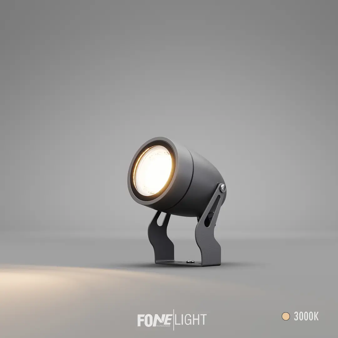 Egitera Alüminyum Kazıklı Çim Armatürü Spot Bahçe Aydınlatma Antrasit