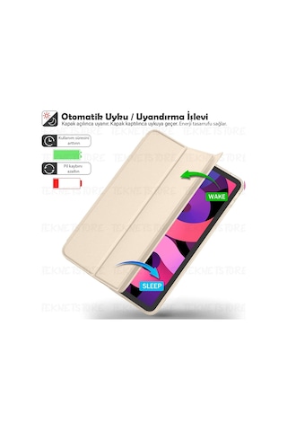 Apple Uyumlu iPad 10. Nesil 2022 10.9 Inç Tablet Flip Smart Standlı Akıllı Kılıf Smart Cover