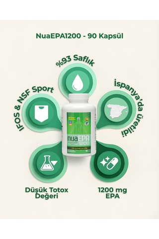 Nua Epa 1200 Omega-3 İçeren Gıda Takviyesi 90 Kapsül