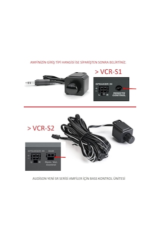 Audison VCR-S1 ve VCR-S2 Yeni SR Serisi Amfiler İçin Bass Kontrol Ünitesi