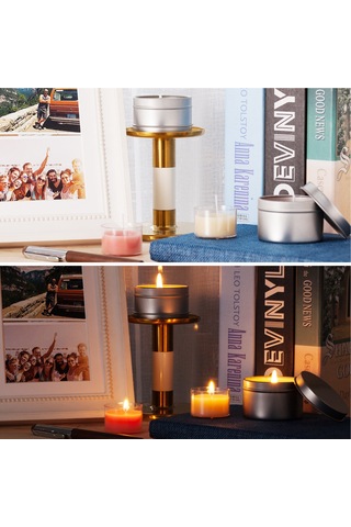 Geekyou 600ml Paslanmaz Çelik Mum Eritme Kavanozu, 7 Parça Dıy Aromatik Mum Yapımı Seti: Sürekli Isıya Dayanıklı, Kolay Kullanım, Profesyonel Sonuçlar