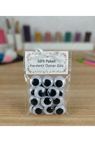 1.5 Cm Oynar Göz 50'li Paket Hobi, Amigurumi Ve El Yapımı Ürünler İçin