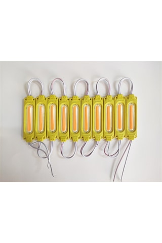 Replax Parmak Cob Led Turuncu 12 Volt Su Geçirmez 10,lu 3m Bantlı